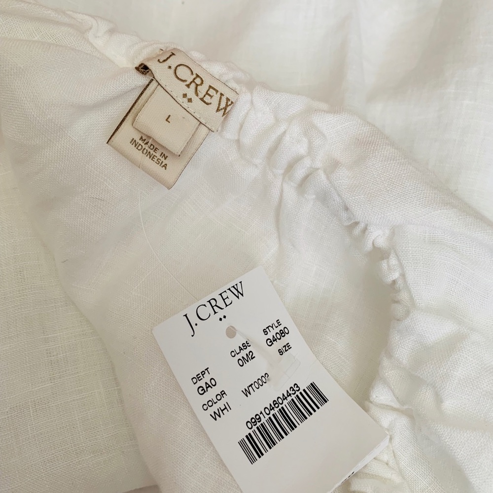 ❌SOLD❌J. Crew Off The Shoulder Linen Top - Picture 6 of 6